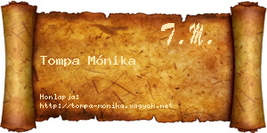 Tompa Mónika névjegykártya