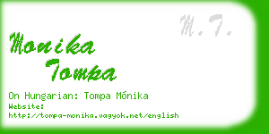 monika tompa business card